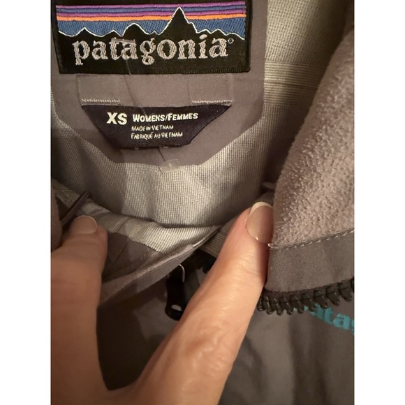 Vintage Patagonia Shelter Stone Jacket Womens XS Grey H2NO Rain Shell Hooded P12 - Picture 8 of 11